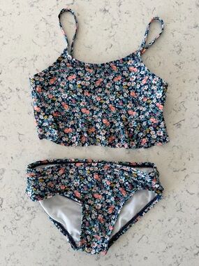 Oshkosh Navy Floral Two-Piece Bikini Set